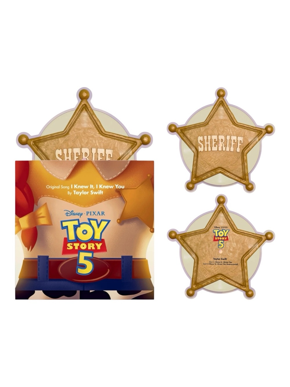 Taylor Swift Toy Story 5 I Knew It, I Knew You 10" Vinyl Jessie's Sheriff Badge